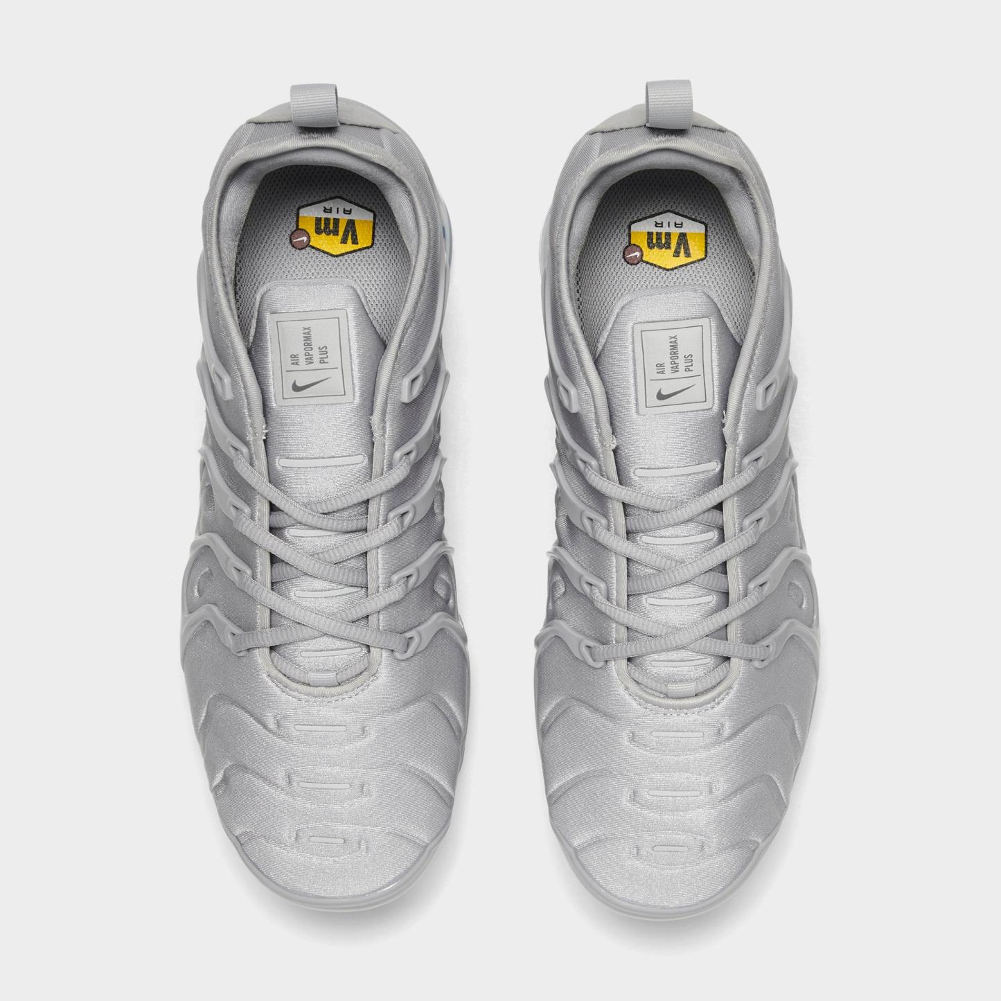 Men's Nithtke Air VaporMax Plus Running Shoes - Part 1 - Wolf Grey/Metallic Silver/Dark Grey - Top view