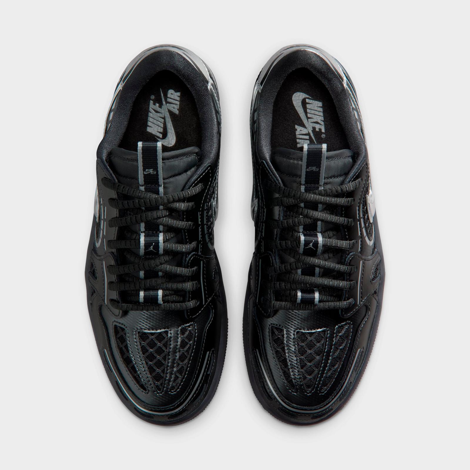 Women's Air Jordan 1 Low Method of Make Casual Shoes - Black/White/Anthracite/Metallic Silver - view 5