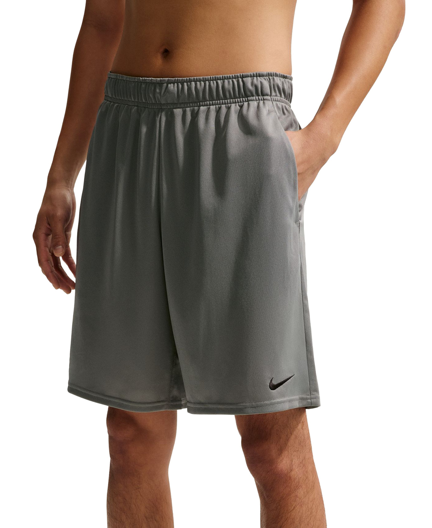 Nike Men's 9" Drawcord Training Shorts - Smoke Gray/Black