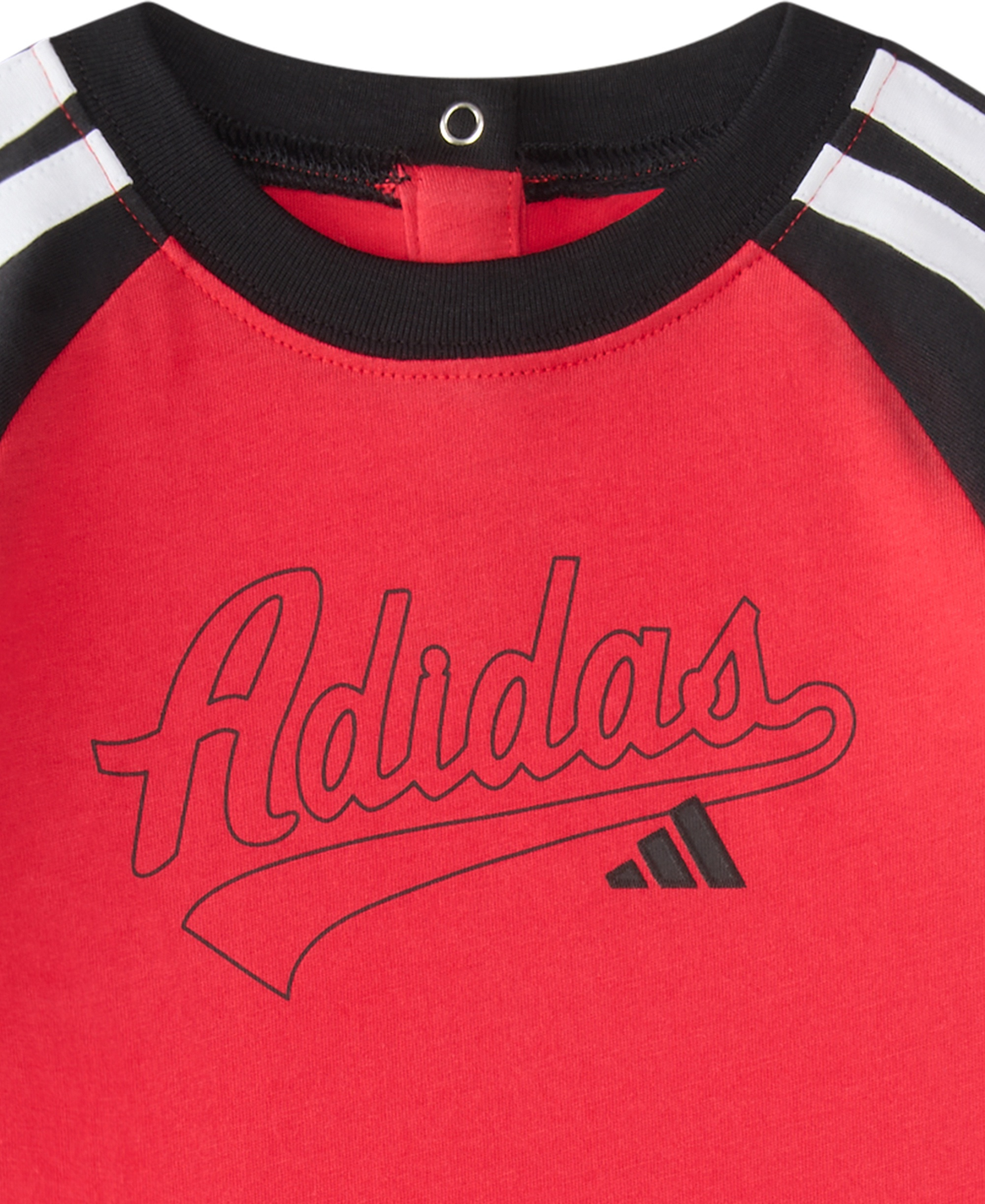adidas Baby Boys' Classic Raglan Long-Sleeve Coverall - Bright Red