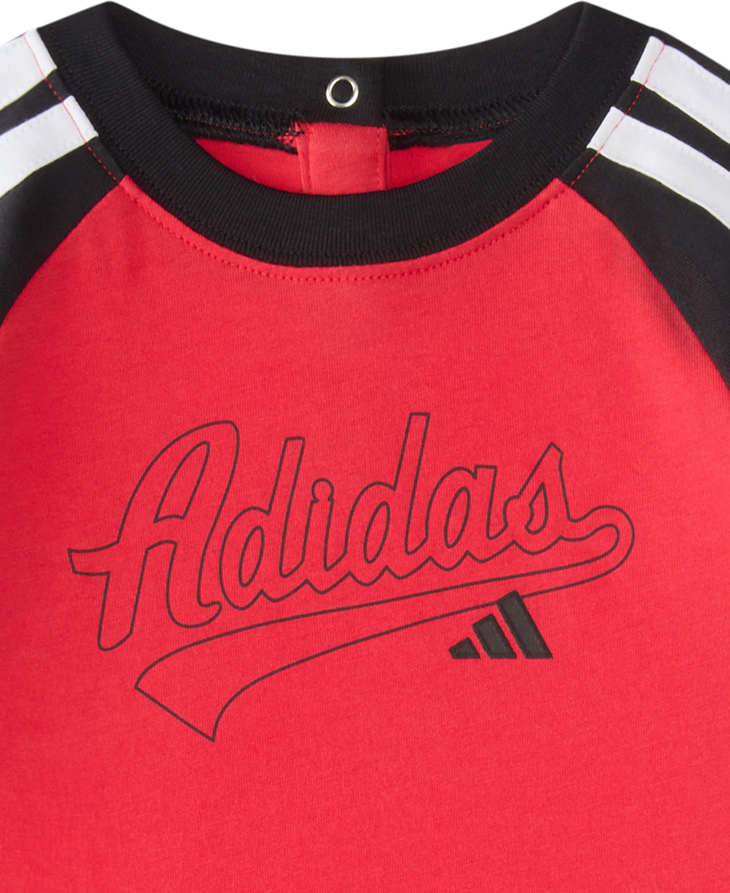 adidas Baby Boys' Classic Raglan Long-Sleeve Coverall - Bright Red
