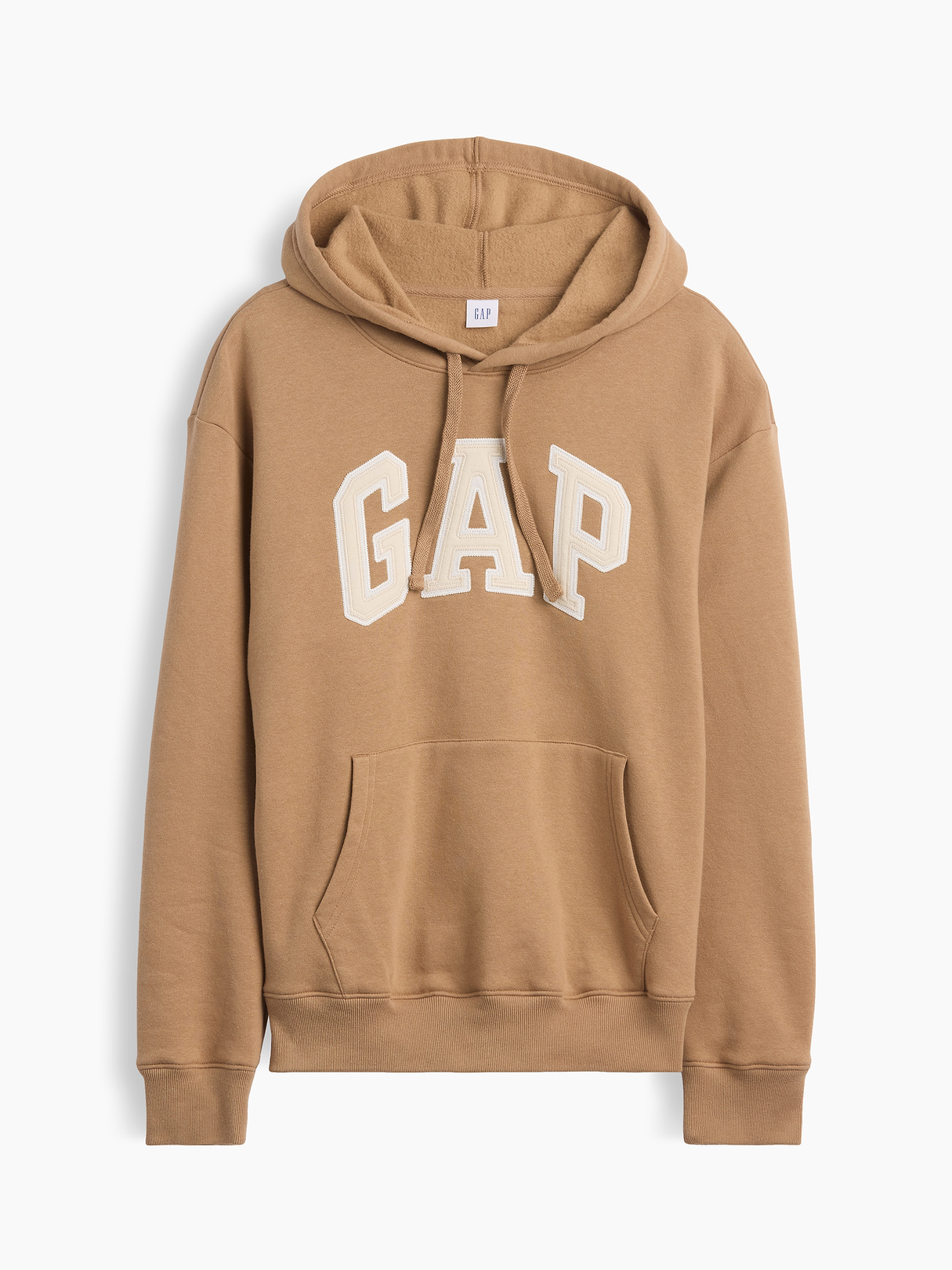Relaxed Gap Logo Hoodie - Camel hair brown