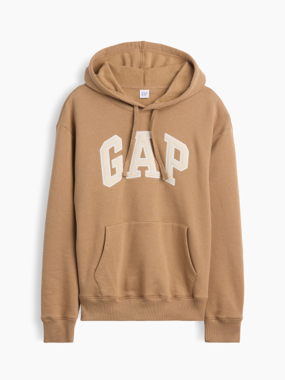 Relaxed Gap Logo Hoodie - Camel hair brown