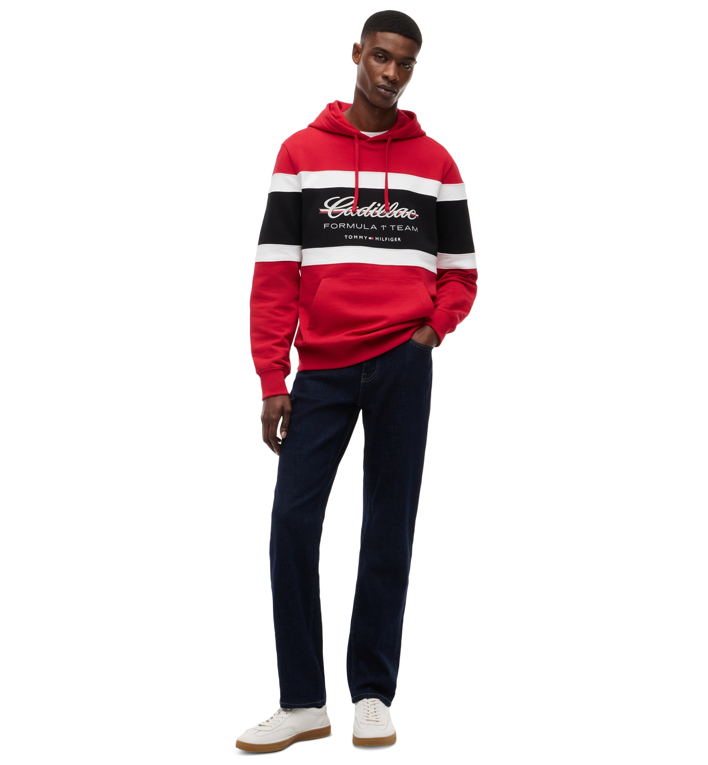 Tommy Hilfiger x Cadillac F1® Men's Panelled Script Hoodie - Red