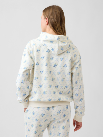Relaxed Gap Logo Hoodie - Blue bow print