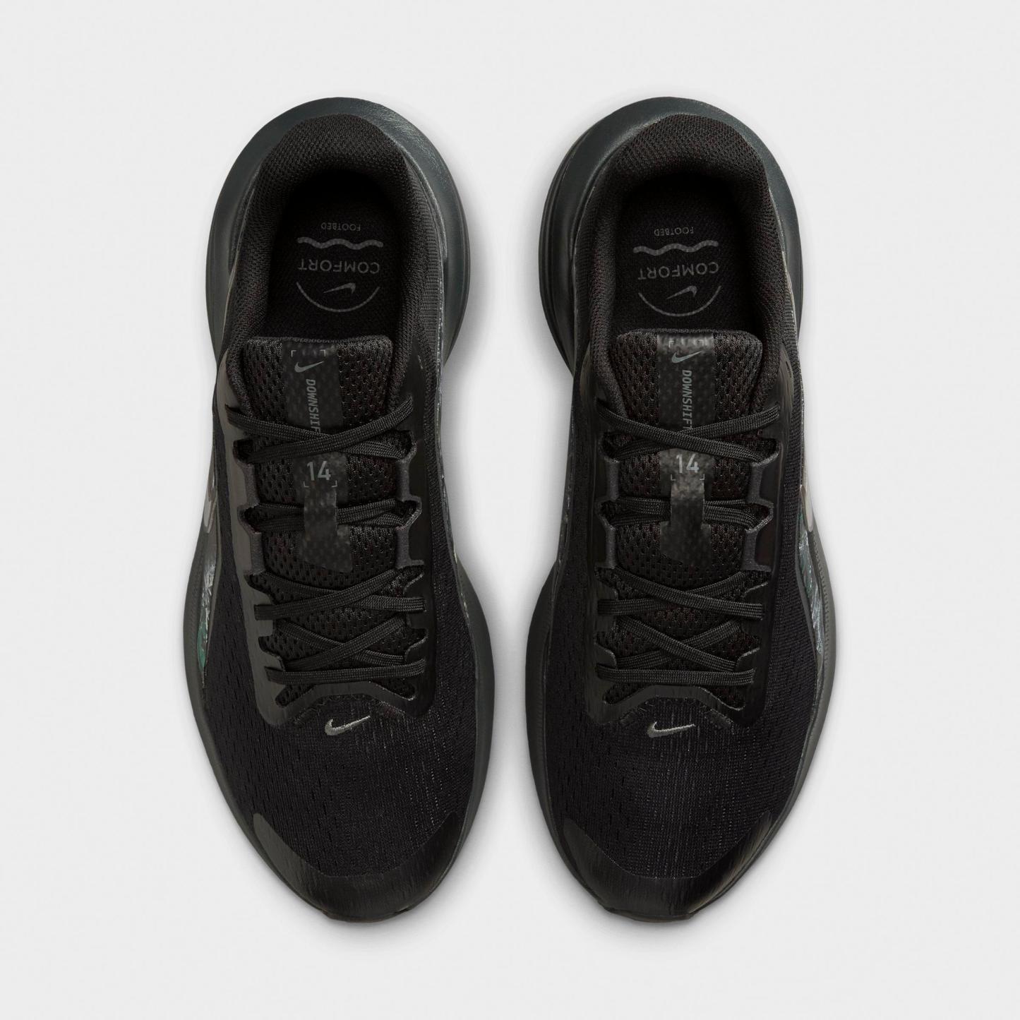 Men's Nithtke Downshifter 14 Running Shoes - Black/Dark Smoke Grey/Iron Grey/Metallic Dark Grey - Top view