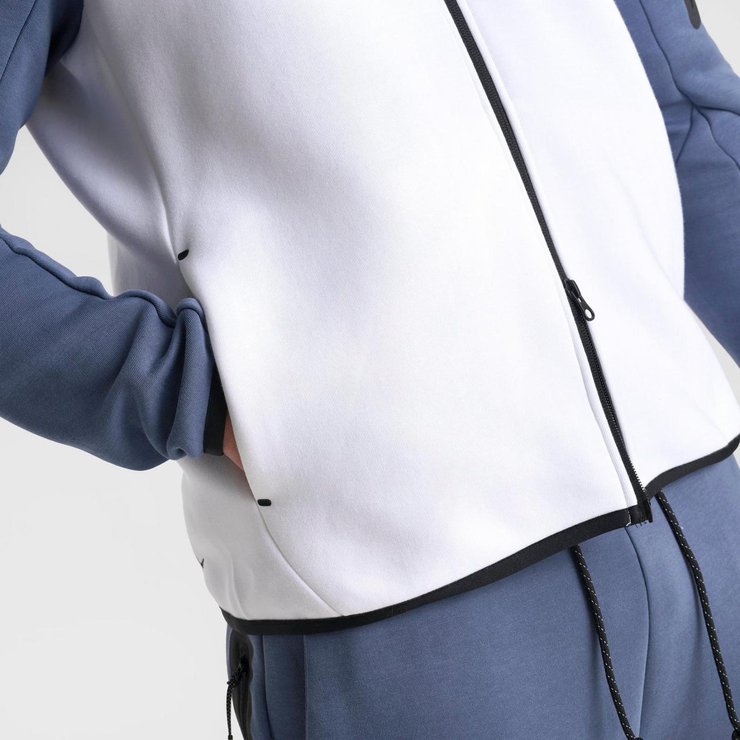 Men's Nike Tech Fleece Windrunner Full-Zip Jacket - White/Psychic Blue/Diffused Blue