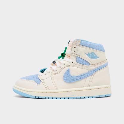 Women's Air Jordan Retro 1 High OG Casual Shoes - Pale Ivory/Psychic Blue/Coconut Milk - view 1