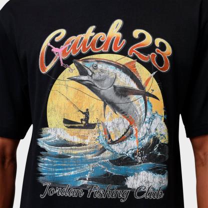 Men's Jordan Fishing Club Graphic T-Shirt - Black/White - view 5