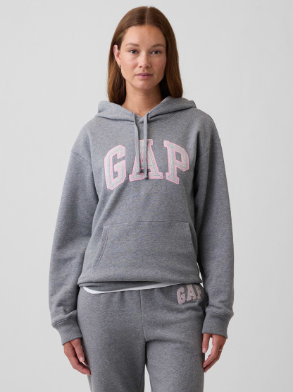 Relaxed Gap Logo Hoodie - Gray heather