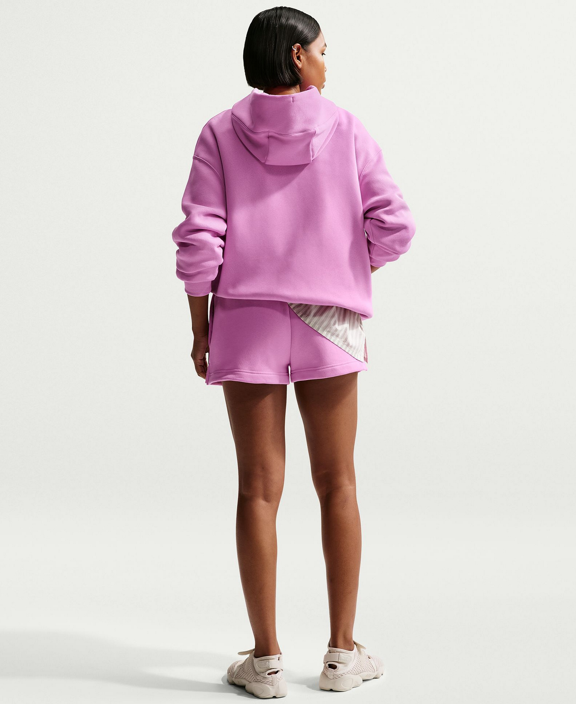 Nike Women's Sportswear Phoenix Fleece Oversized Logo Hoodie - Lt Magenta/pink Foam