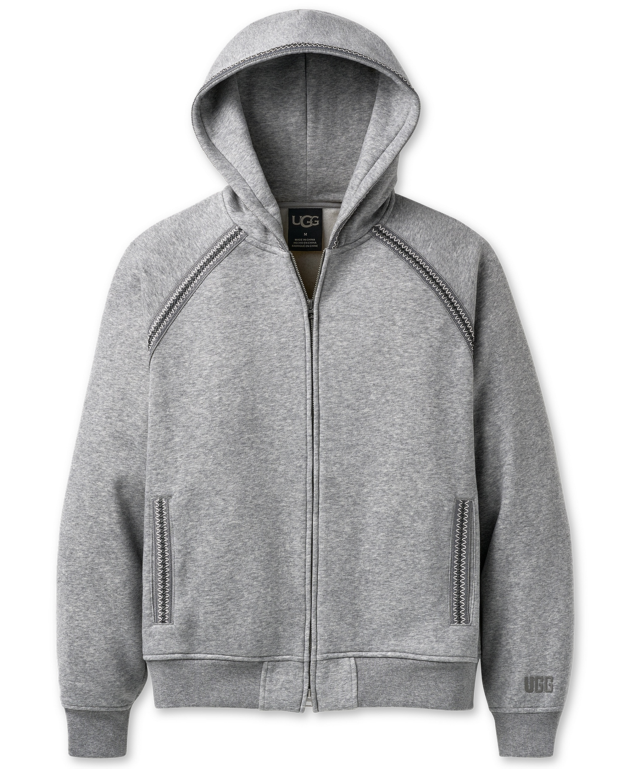 UGG® Men's Tasman Full-Zip Hooded Jacket - Gray Heather