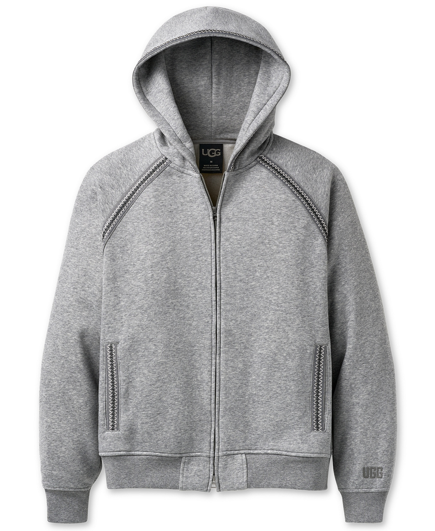 UGG® Men's Tasman Full-Zip Hooded Jacket - Gray Heather