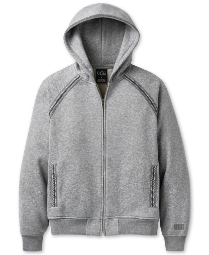 UGG® Men's Tasman Full-Zip Hooded Jacket - Gray Heather