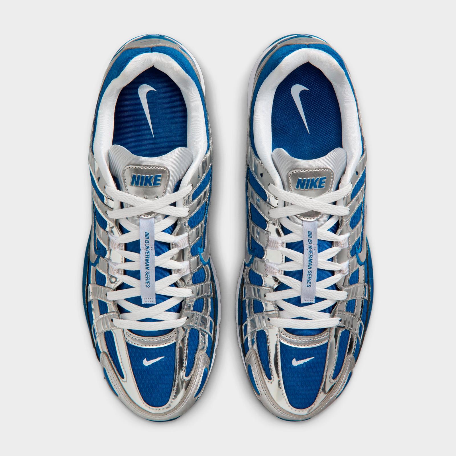 Men's Nike P-6000 Casual Shoes - Court Blue/White/Metallic Silver