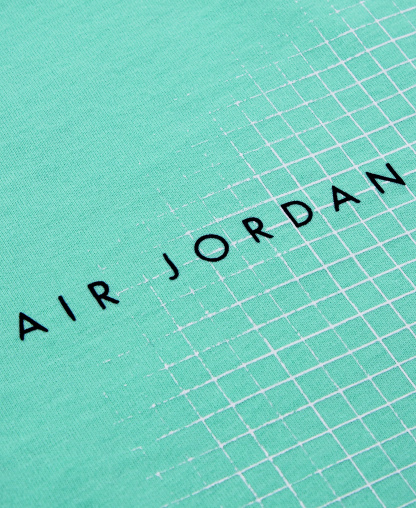 Jordan Boys' 8-20 Jumpman Grid Blur Crewneck T-Shirt - Green Glow
