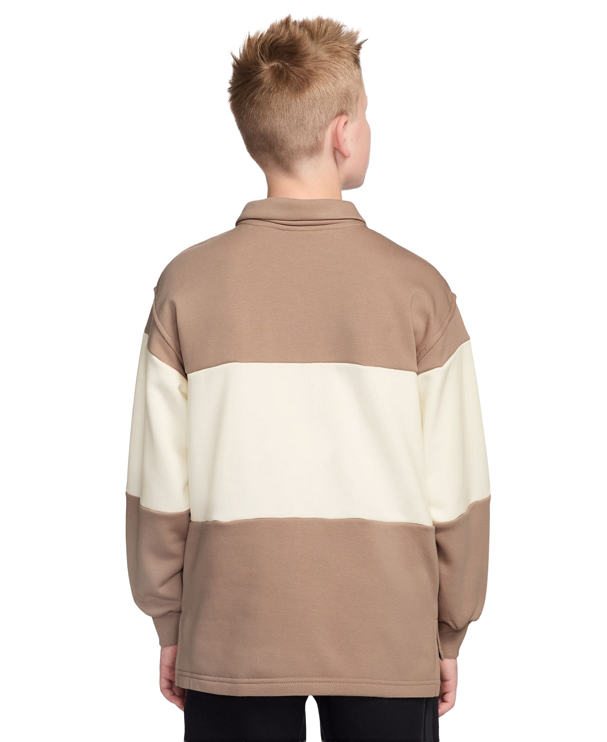 Nike Boys' 8-20 Sportswear Club Rugby Striped Sweatshirt - Hemp/Sail