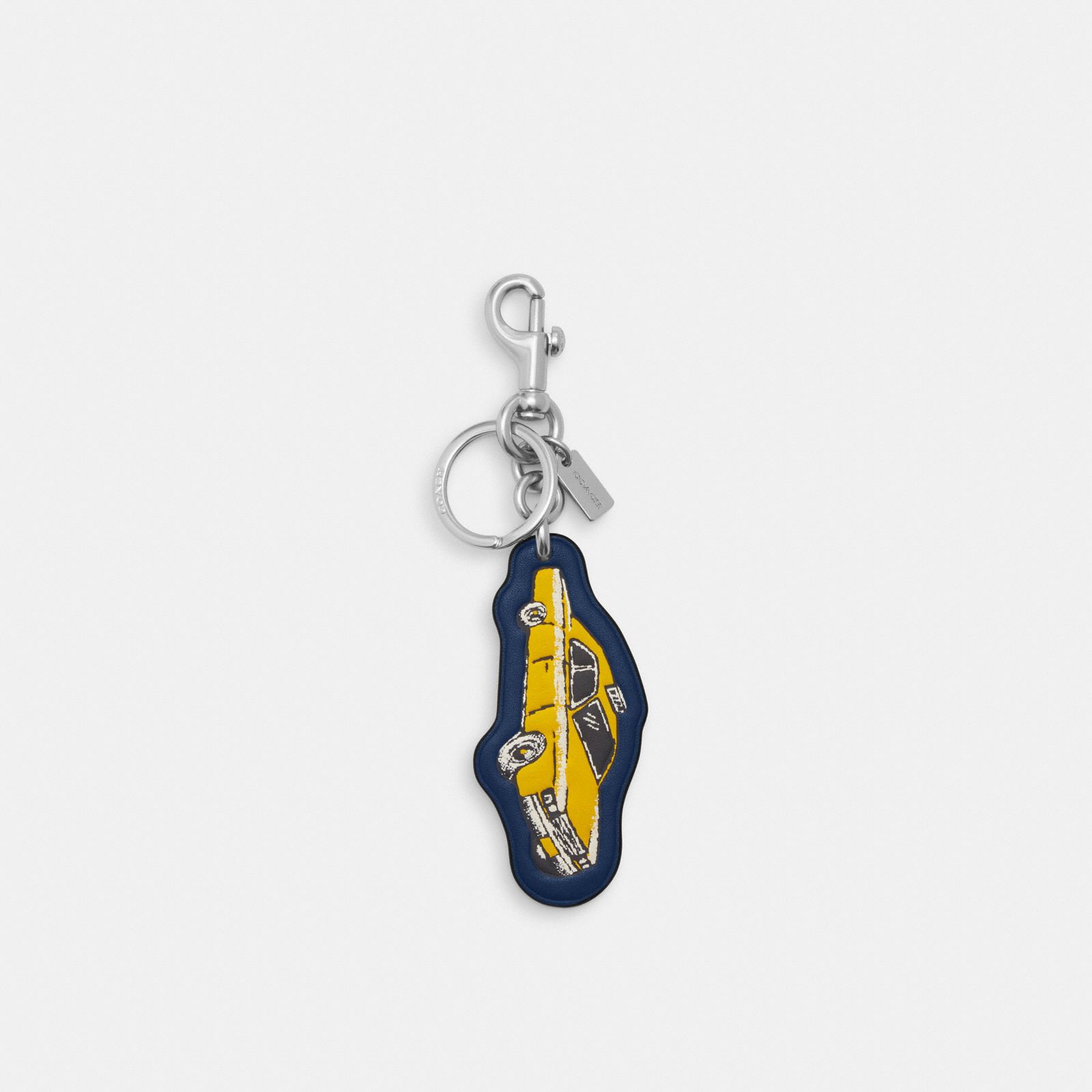 Taxi Bag Charm - Silver/Deep Blue Multi
