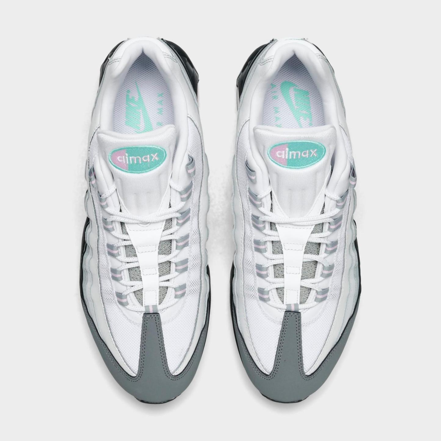 Men's Nike Air Max 95 Big Bubble Casual Shoes - Anthracite/Pink Foam/Hyper Turquoise/White/Smoke Grey/Light Pumice