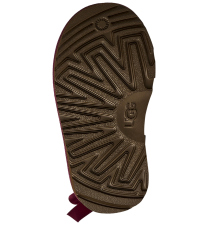 UGG® Toddler Kids Ultra Mini Bailey Bow Zipper Booties - Dark Winterberry