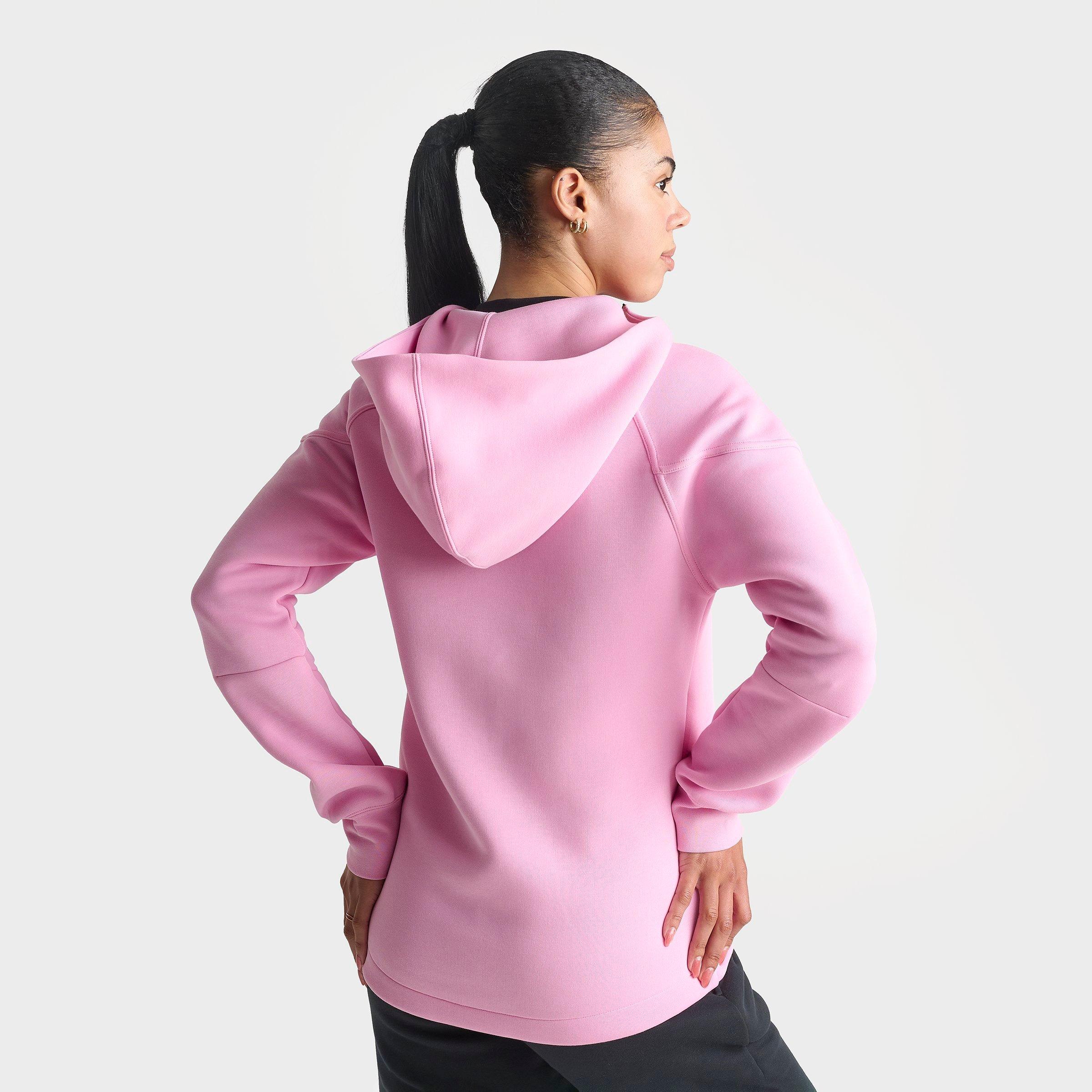 Women's Nithtke Sportswear Tech Fleece Windrunner Full-Zip Hoodie - Pink Rise/Black