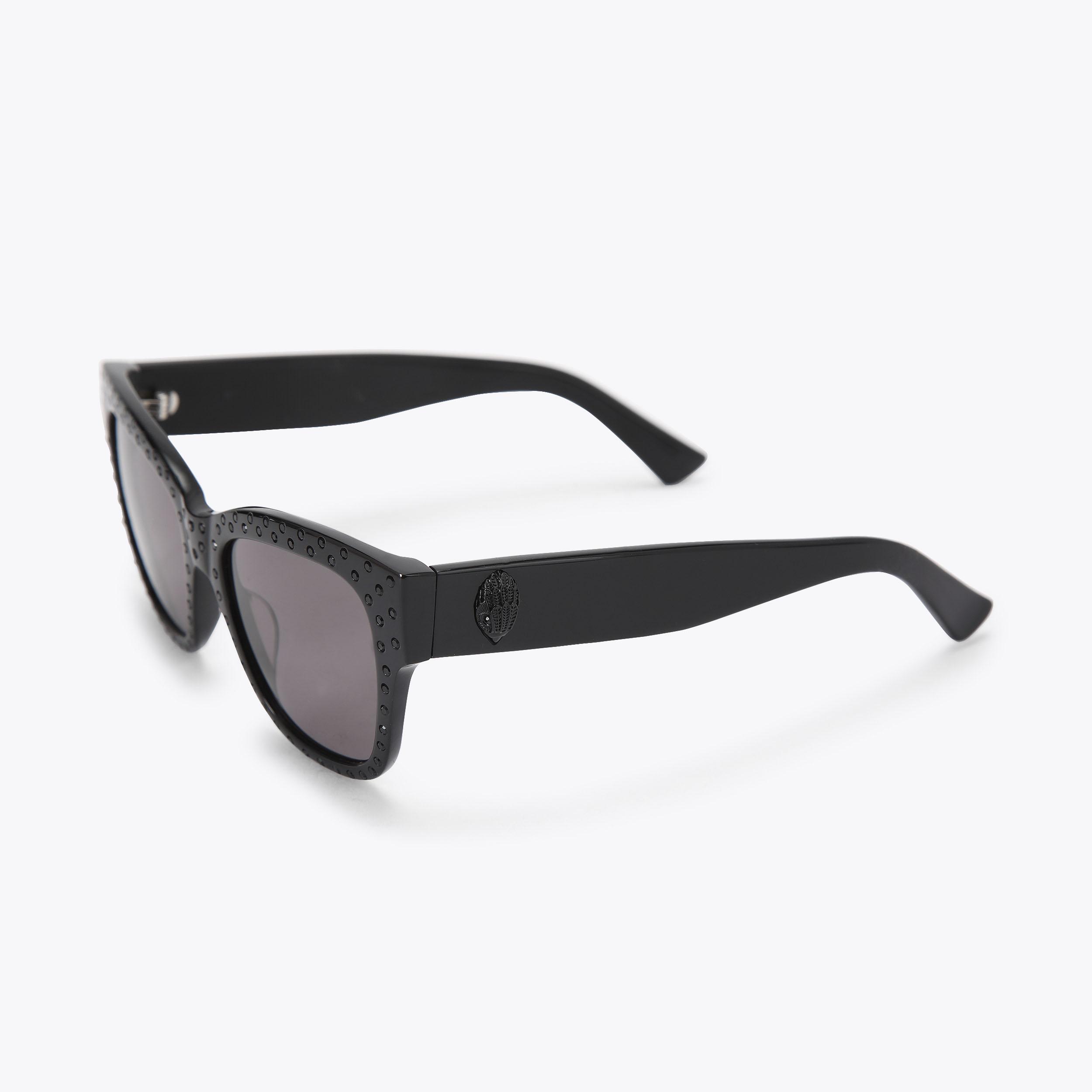 Kurt Geiger London Shoreditch Square Sunglasses - Black - view 3