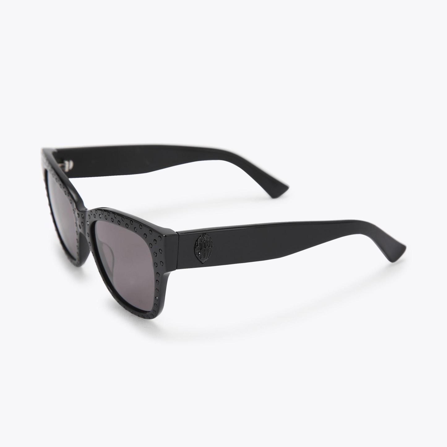 Kurt Geiger London Shoreditch Square Sunglasses - Black - view 3