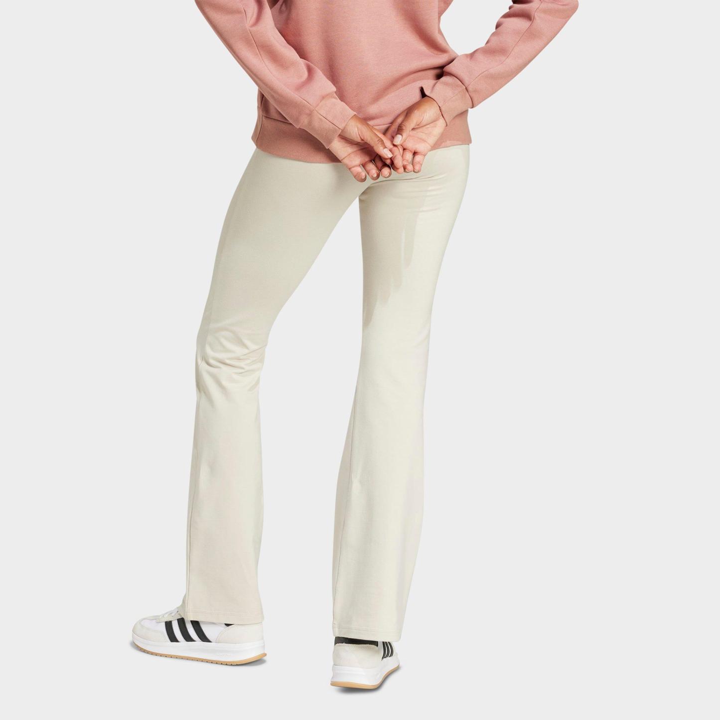 Women's adidas Essentials Small Logo Flared Leggings - Wonder Alumina/White