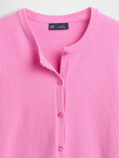 CashSoft Crop Cardigan - Pretty pink