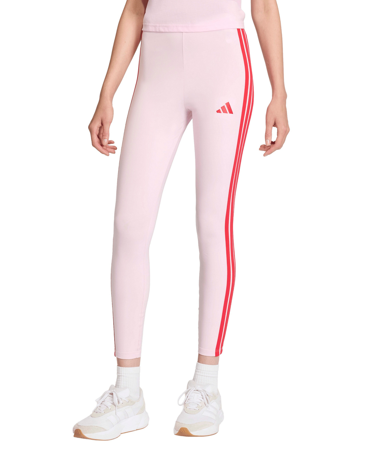 adidas Plus Size Essentials 3-Stripes Cotton Leggings - Brght Pink