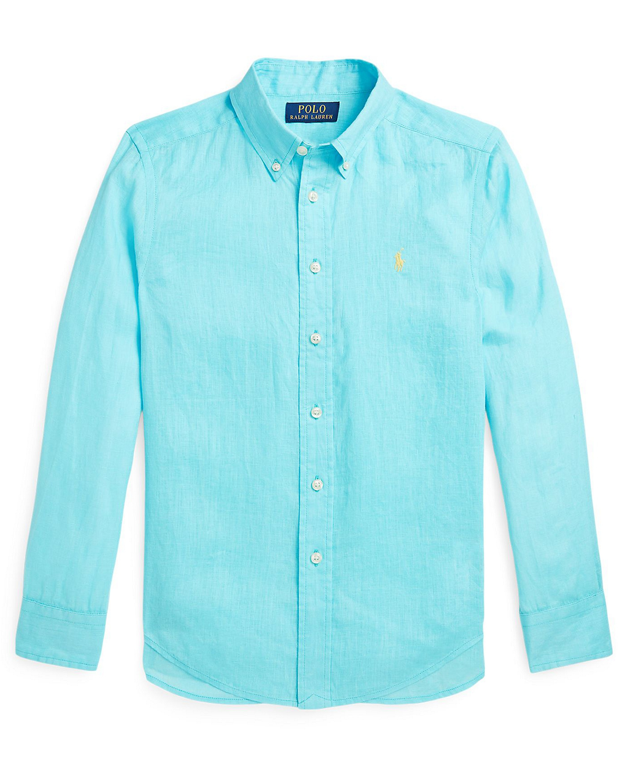 Polo Ralph Lauren Boys' 8-20 Linen Shirt - Hammond Blue