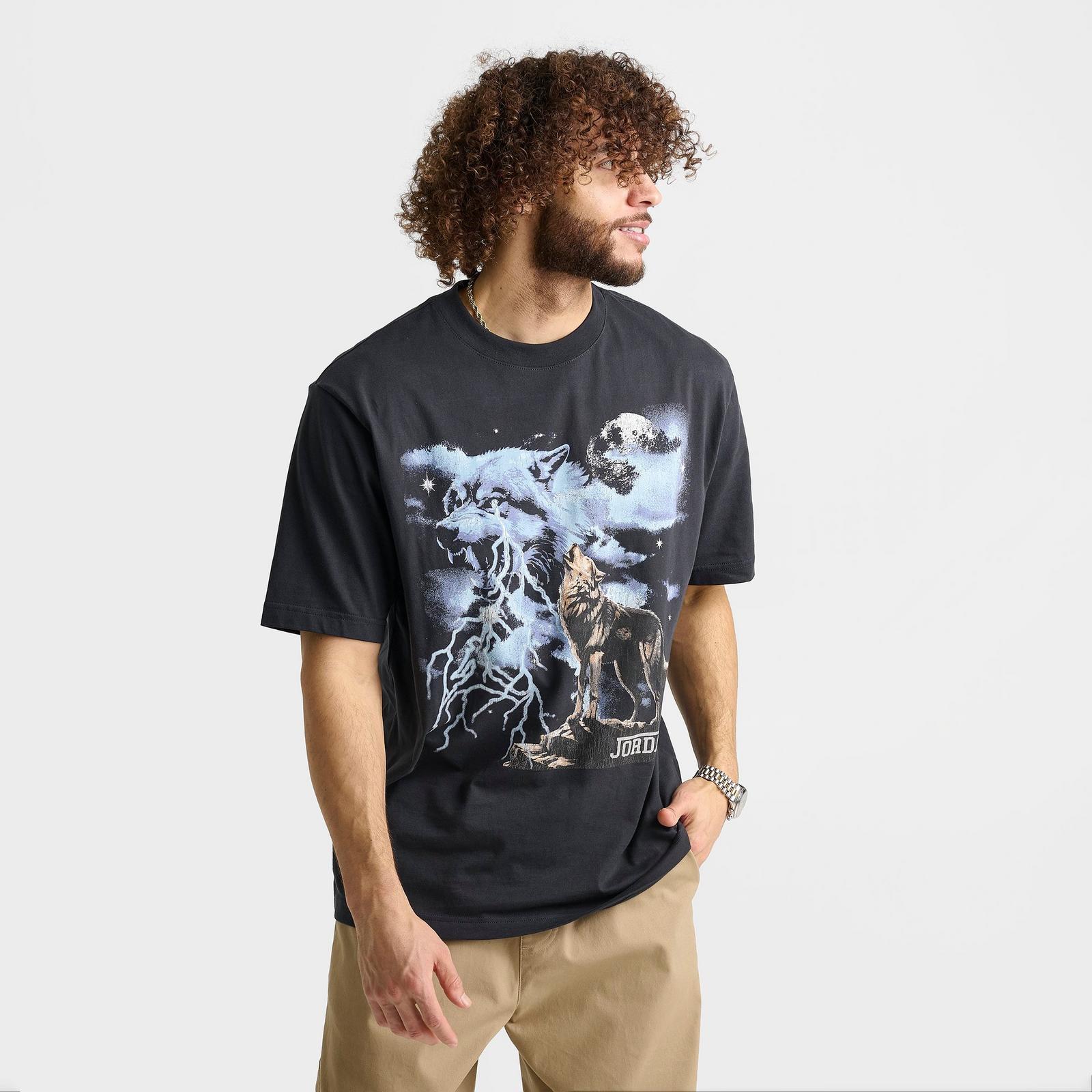 Men's Jordan Howl Graphic T-Shirt - Off Noir - view 3