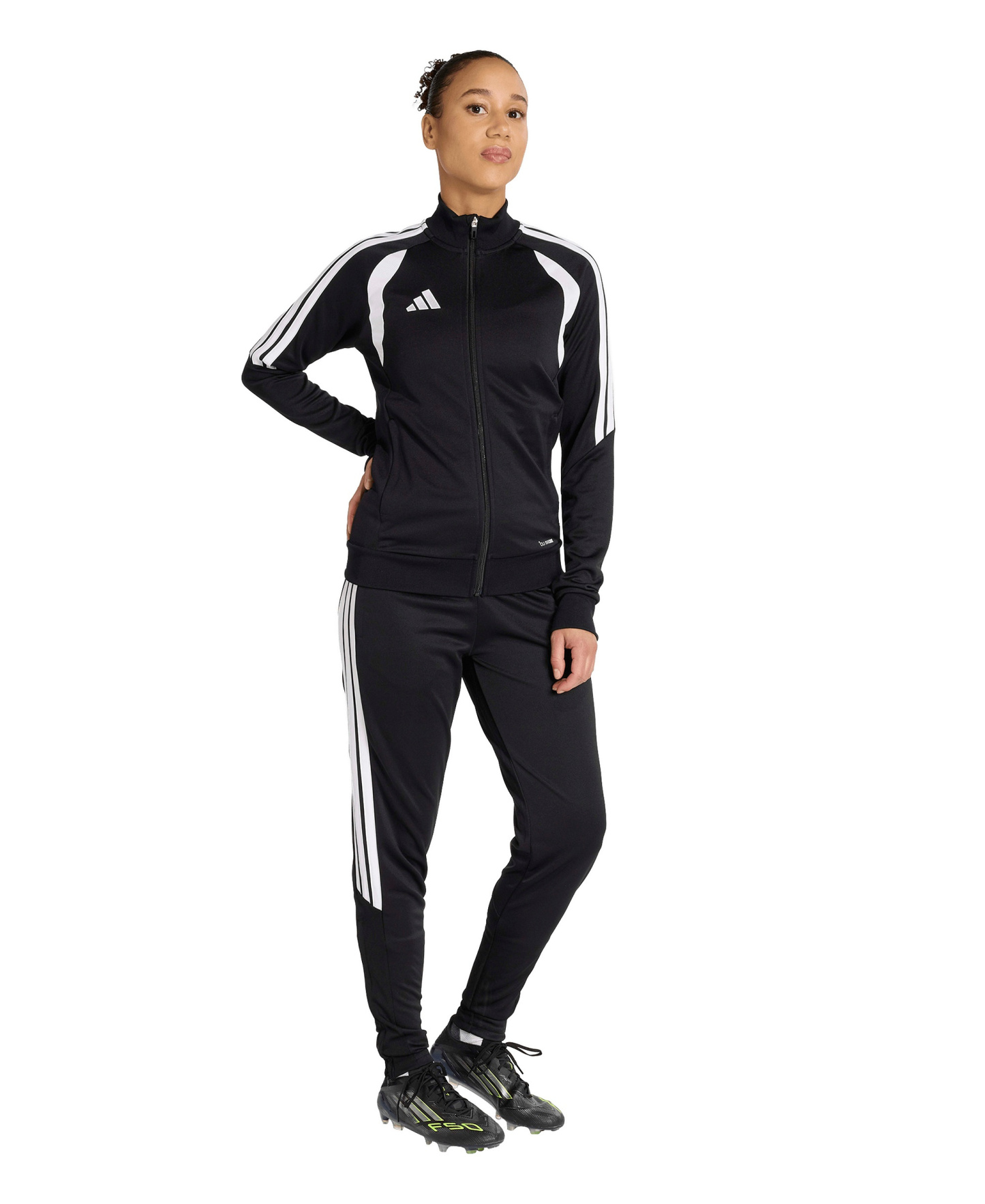 adidas Women's Tiro 26 Quarter-Zip Jacket - Black/white