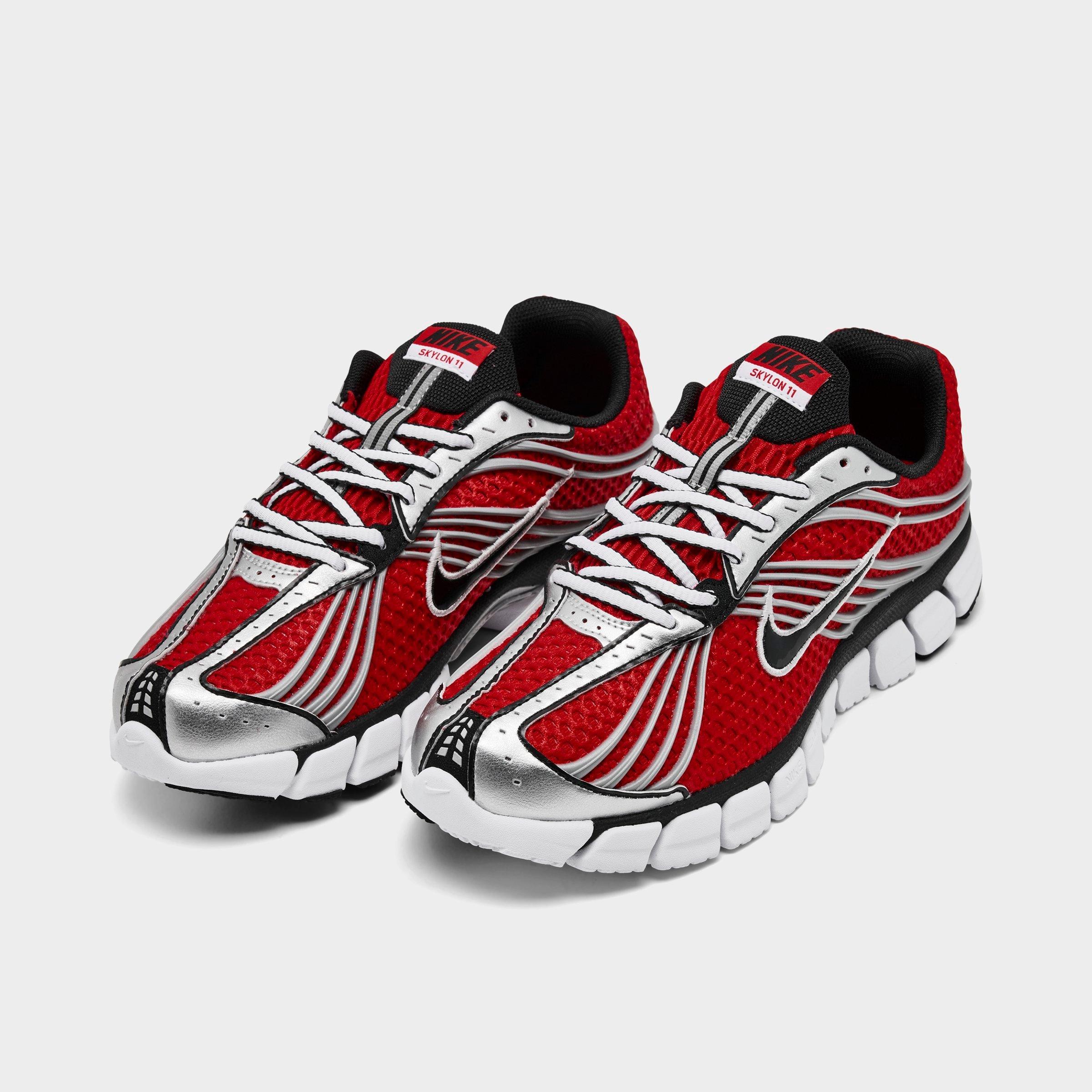 Women's Nithtke Zoom Skylon 11 Casual Shoes - University Red/Black/Metallic Silver - Both shoes facing left