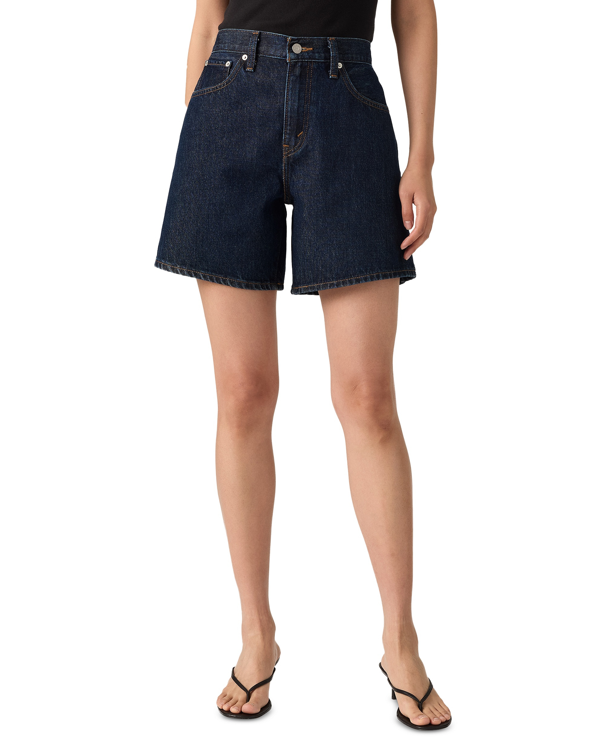 Levi's Premium Women's High-Rise Baggy Denim Shorts - Remember T