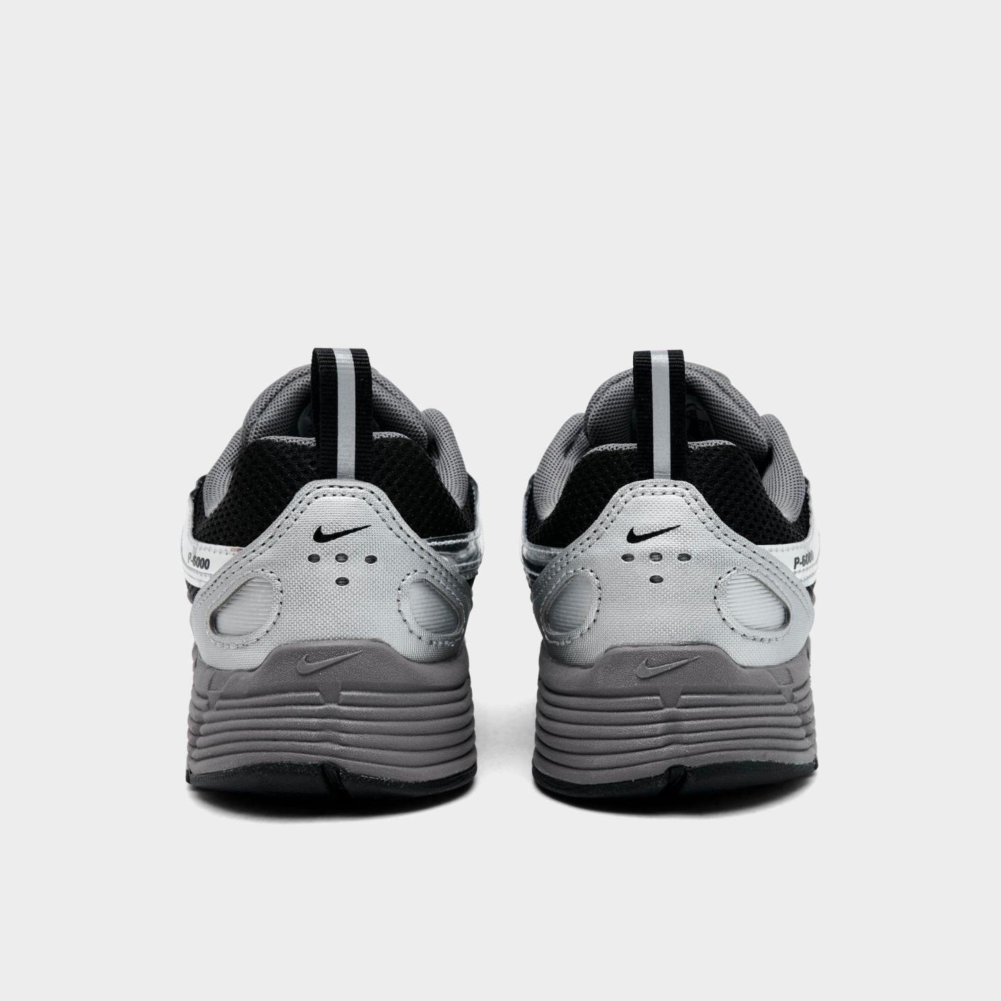 Little Kids' Nithtke P-6000 Casual Shoes - Black/Pencil Point/Dark Grey/Metallic Silver - Back view