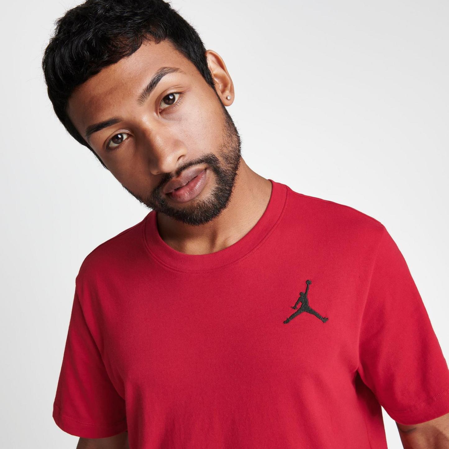 Men's Jordan Jumpman Embroidered Logo T-Shirt - Gym Red/Black - view 5