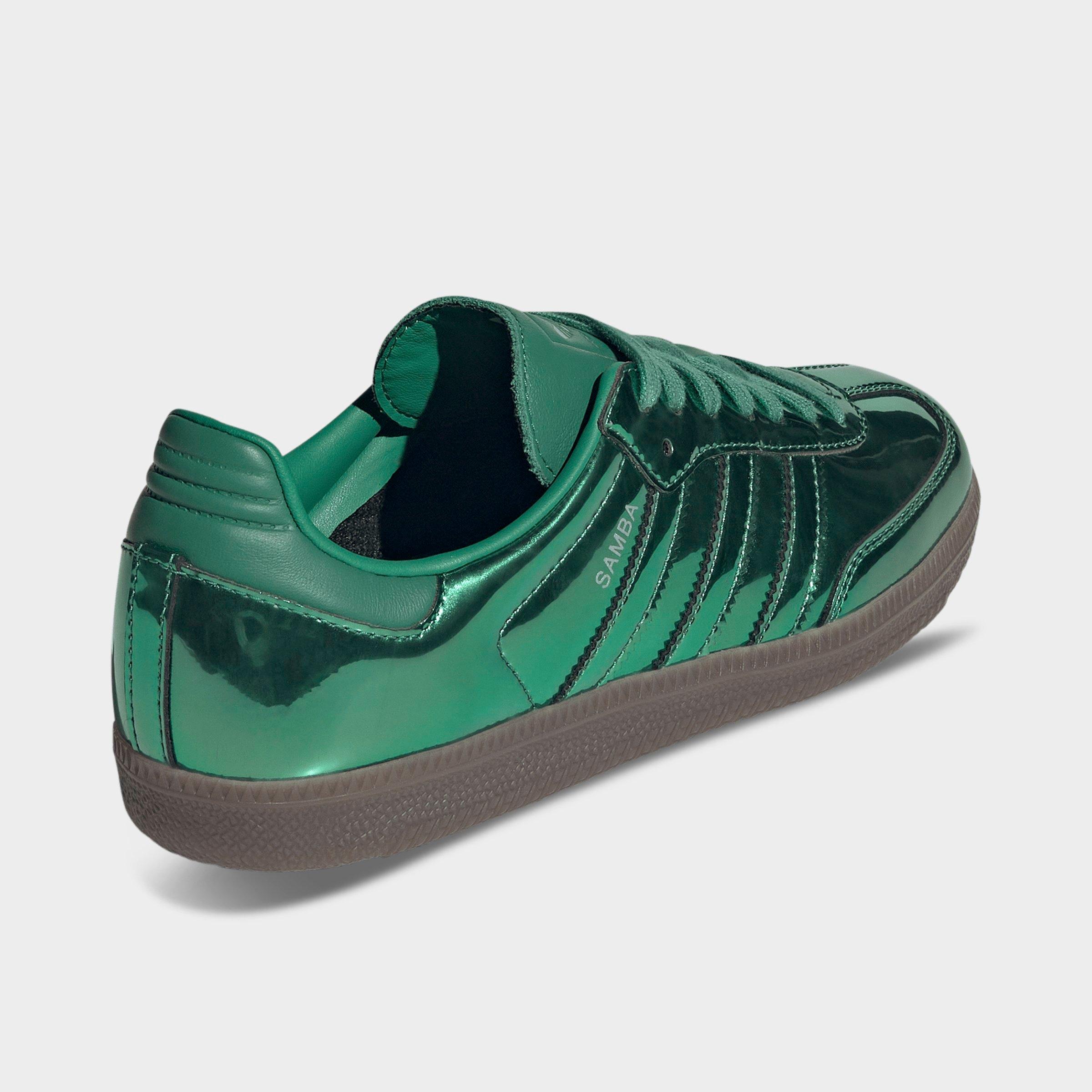 Women's adidas Originals Samba OG Casual Shoes - Part 4 - Blanch Green/Supplier Colour/Gum - Back view