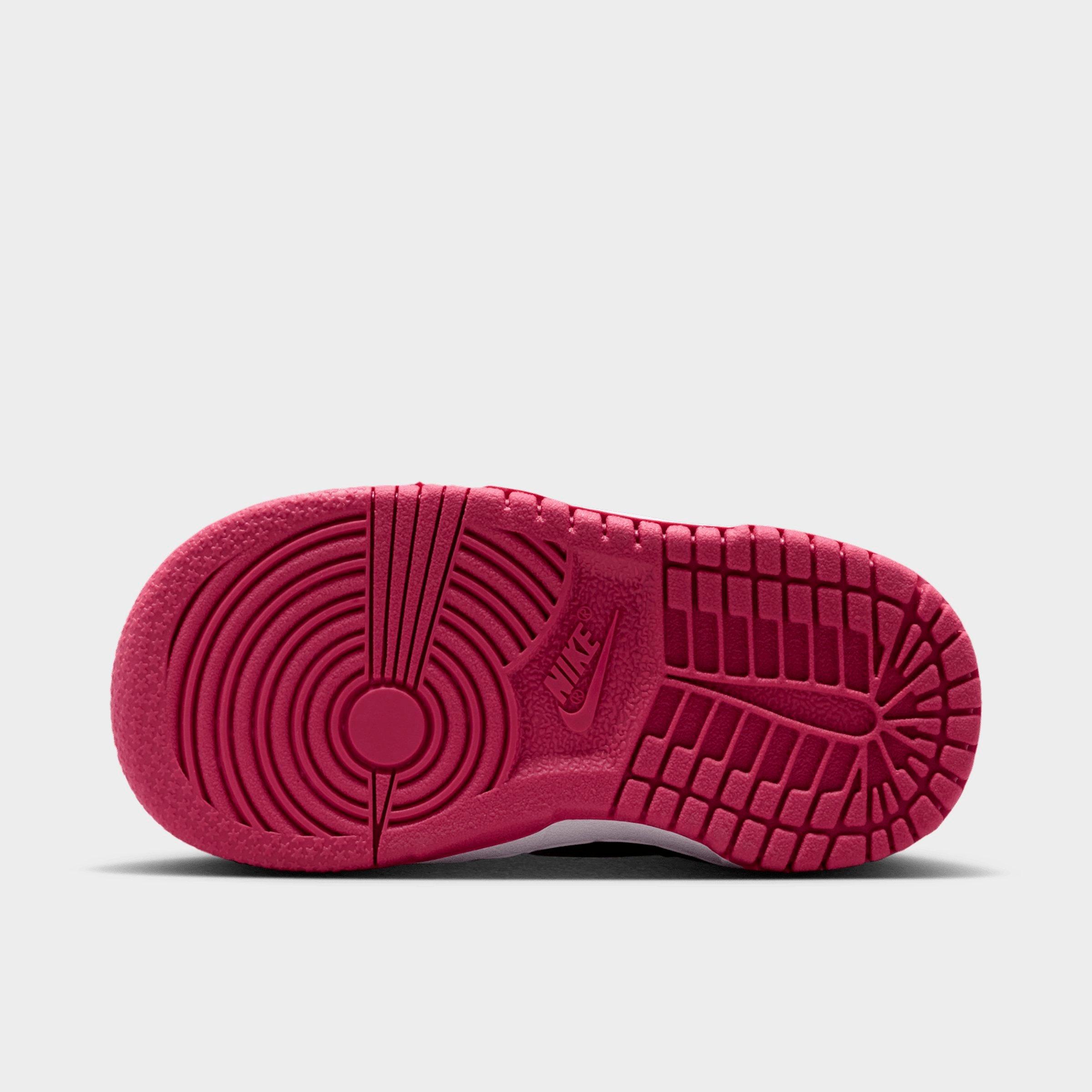 Kids' Toddler Nithtke Dunk Low Casual Shoes - Team Red/Sweet Beet/White/Sweet Beet - Bottom view