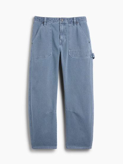 Mid Rise Barrel Utility Ankle Pants - Sargassus blue