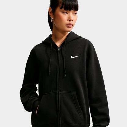 Women's Nithtke Studio Fleece Medium-Weight Full-Zip Hoodie - Total Black/Sail