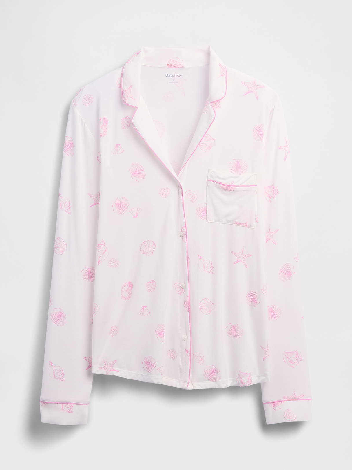 SoftMade Modal PJ Top - Sea shell pink print