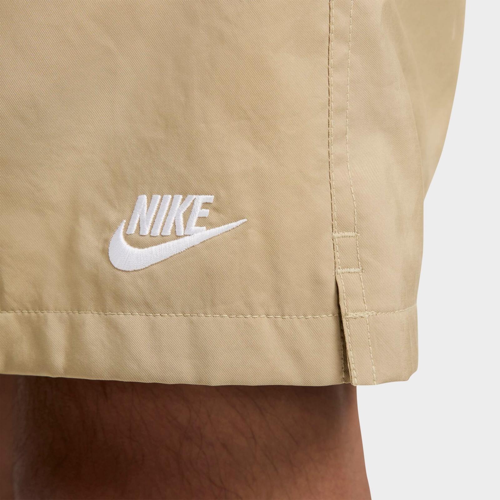 Men's Nike Club Woven 6" Flow Shorts - Parachute Beige/White