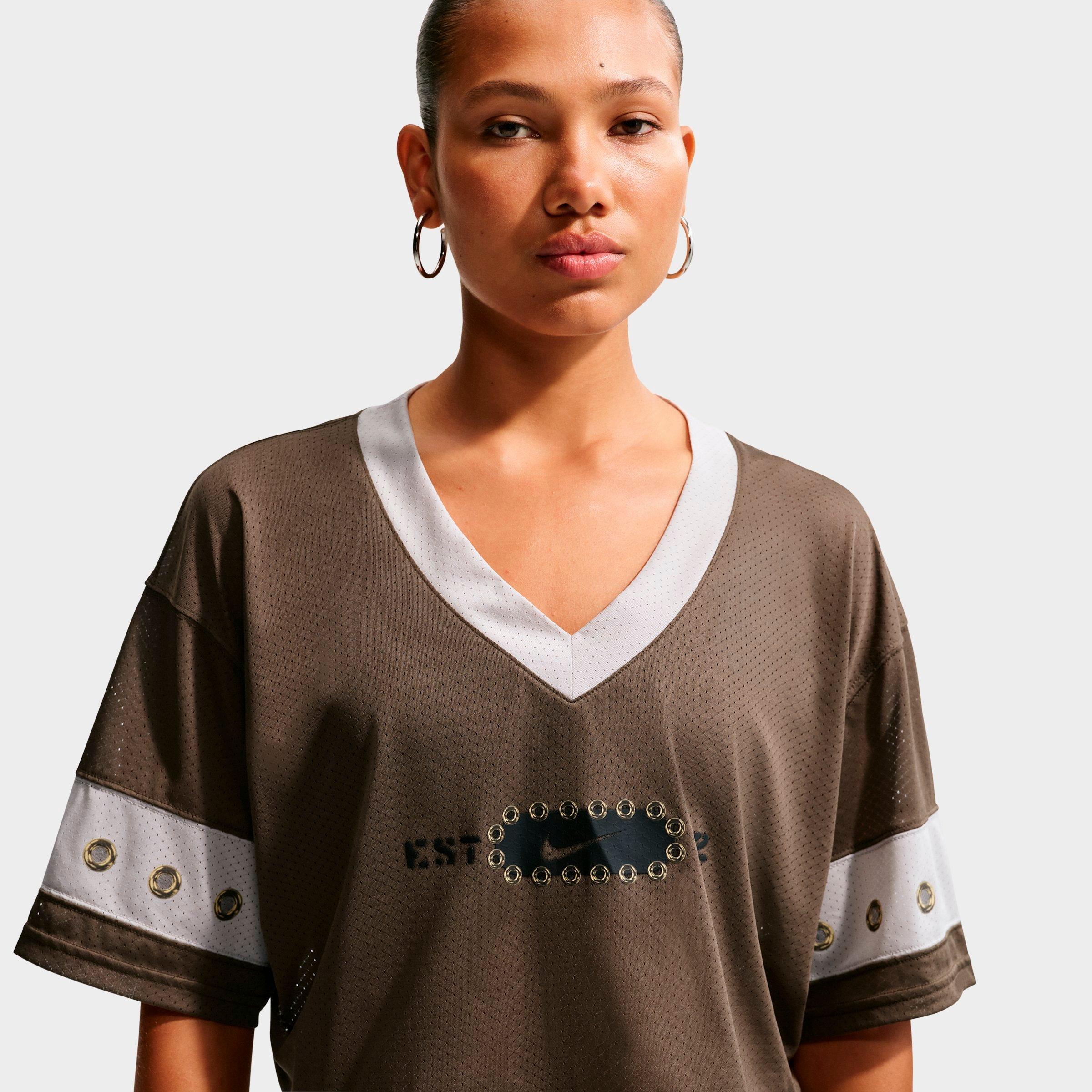 Women's Nithtke Sportswear Cropped Jersey Top - Dark Hazel/Moon Particle