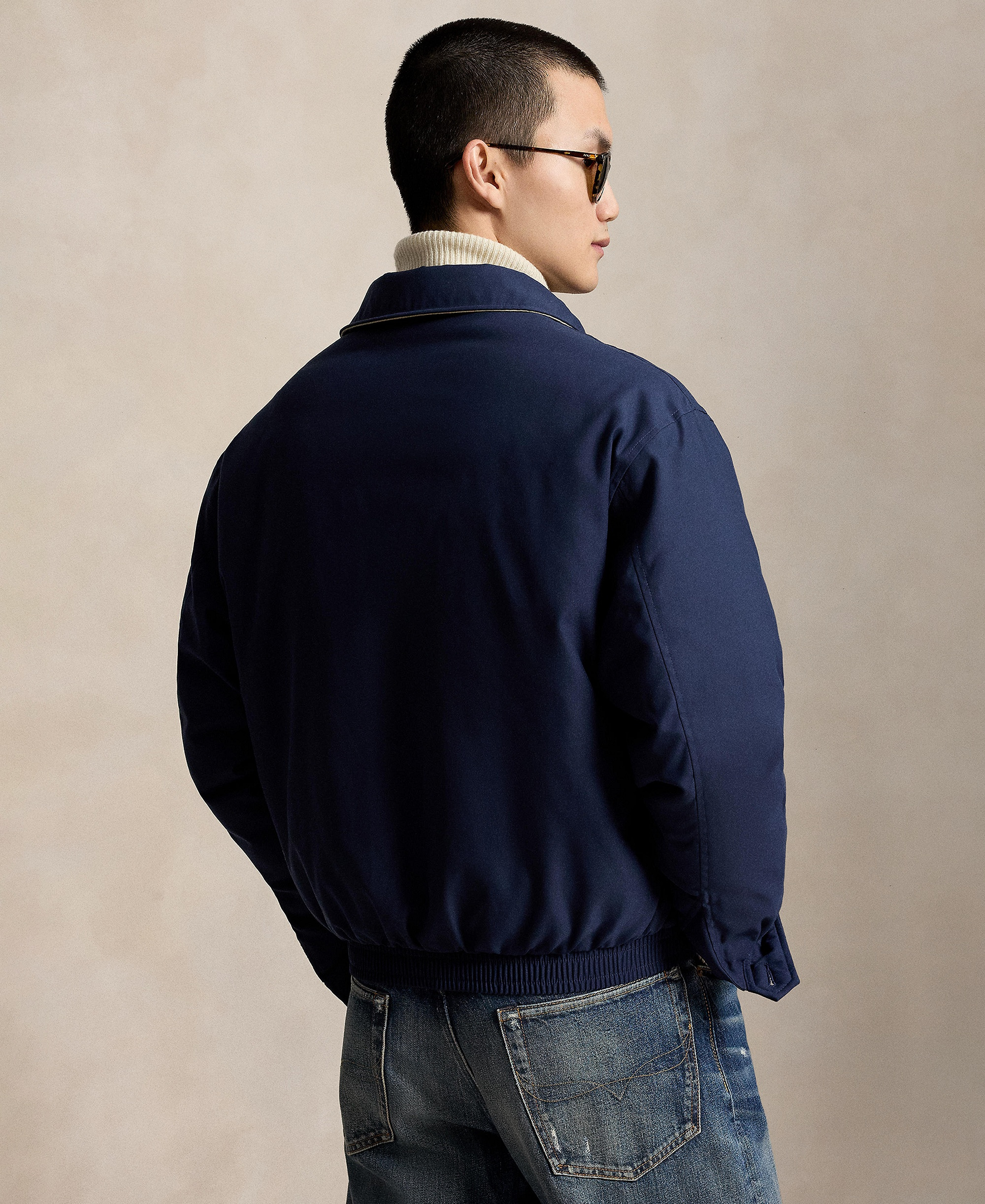 Polo Ralph Lauren Men's Insulated Twill Bomber Water-Resistant Jacket - Navy