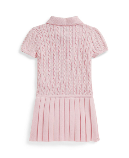 Polo Ralph Lauren Baby Girls' Mini-Cable Polo Sweater Dress - Hint Of Pink