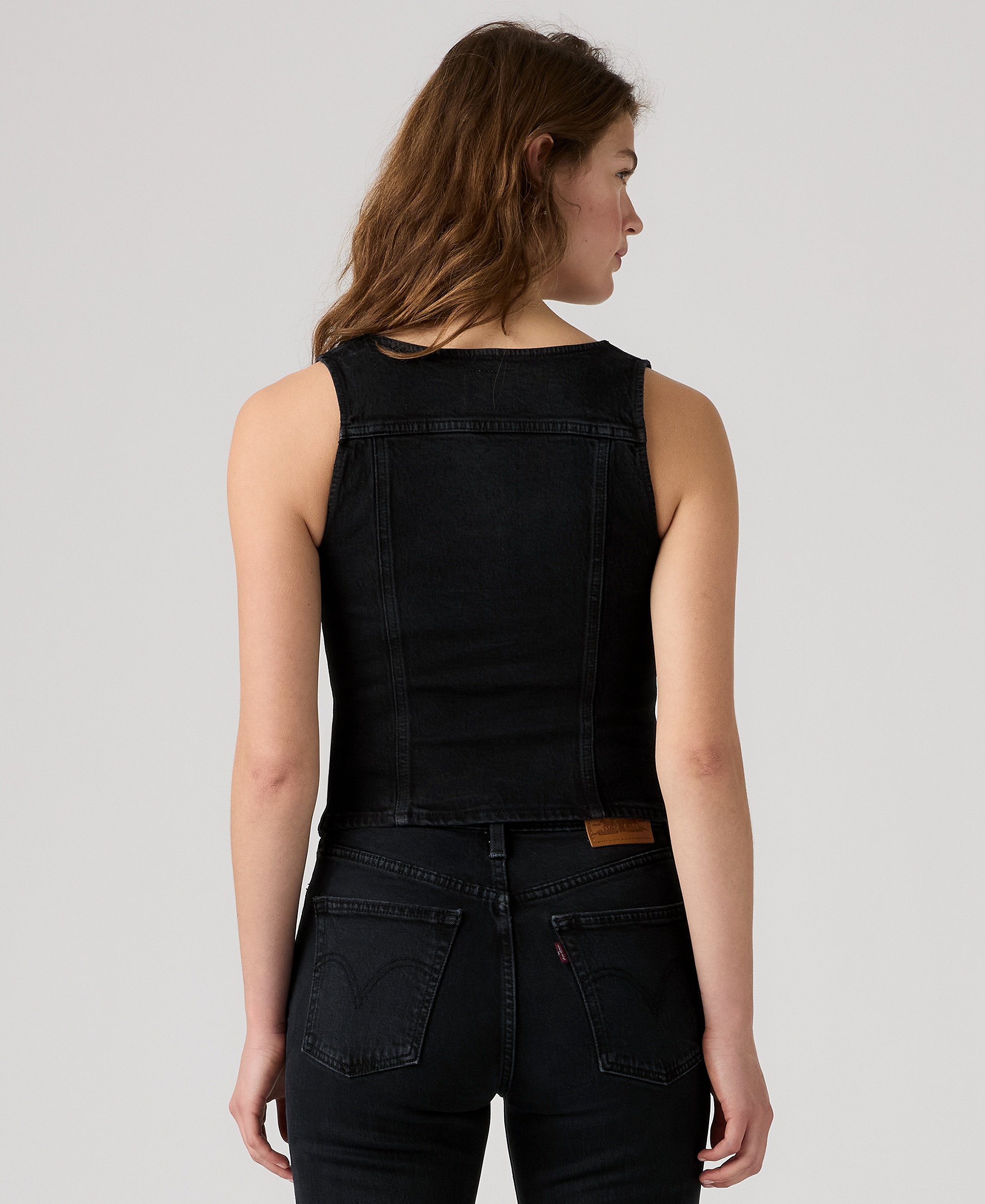 Levi's Premium Women's Vintage-Like Front-Zip Vest - Slight Night Str No Dp