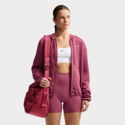 Women's Nithtke Studio Fleece Sport Dri-FIT Full-Zip Hoodie - Pink Smoke/White
