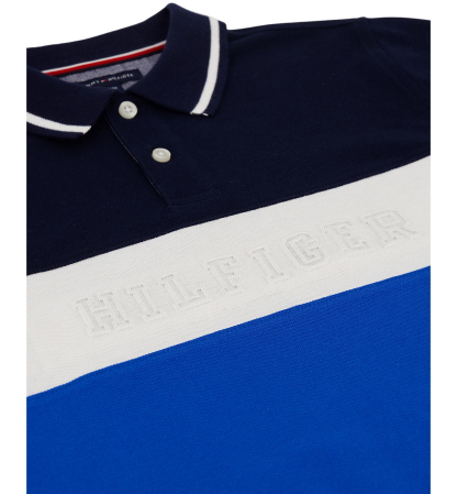Tommy Hilfiger Boys' 8-20 Color-Blocked Logo Polo Shirt - Navy Blazer