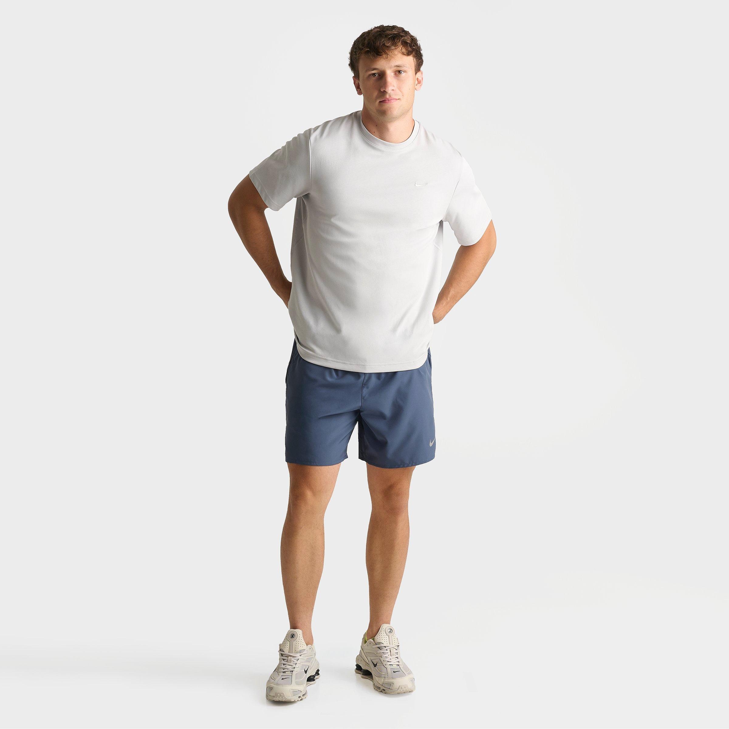 Men's Nithtke Dri-FIT Challenger Brief-Lined 7" Running Shorts - Thunder Blue/Smoke Grey